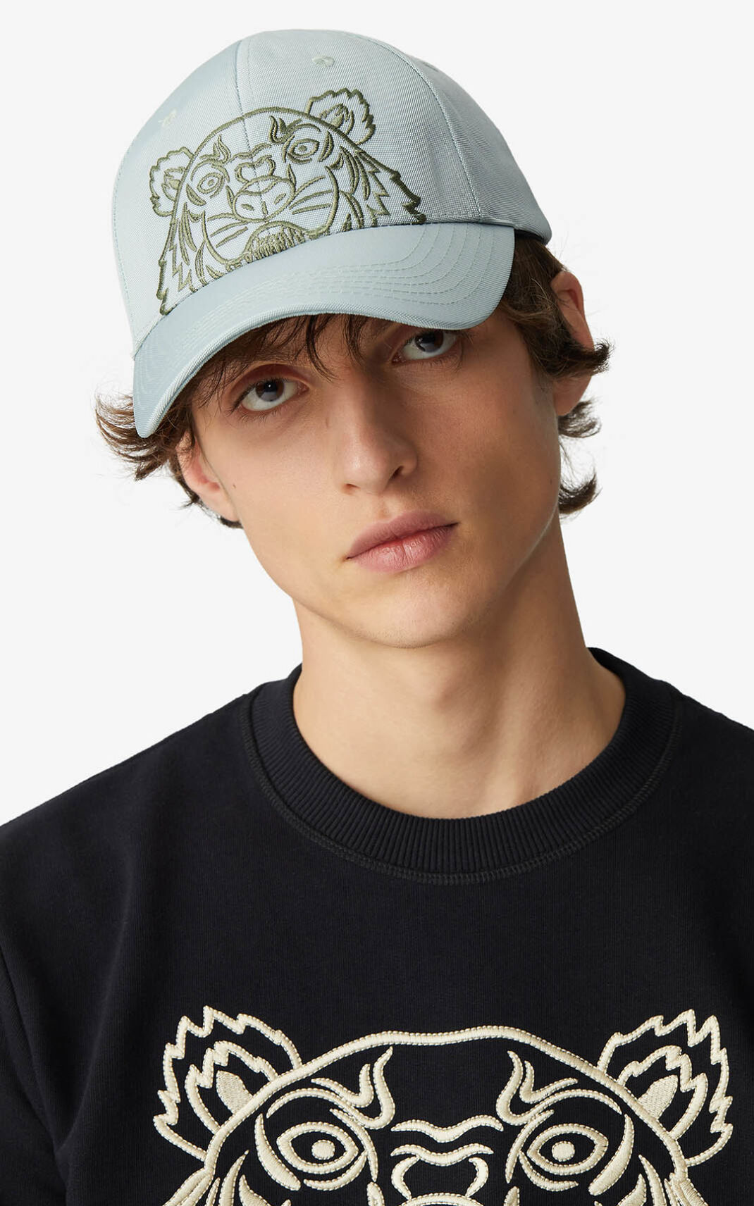 Casquette Kenzo Toile Kampus Tiger Femme Vert Olive Vert | IYZP-85790